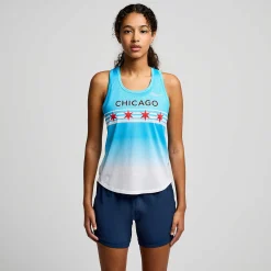 Saucony Chicago Stopwatch Graphic Singlet Chicago2024 Outlet
