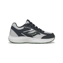 Saucony Cohesion KDZ Sneaker Navy/Grey/Green Clearance