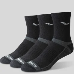 Saucony Inferno Cushion Mid 3-Pack Sock Black Discount