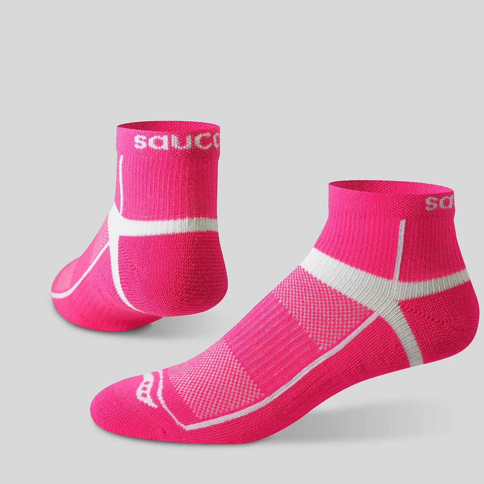 Saucony Inferno Quarter 3-Pack Socks BrightPink Flash Sale