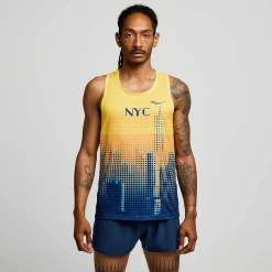 Saucony NYC Stopwatch Graphic Singlet NewYork2024 Best Sale