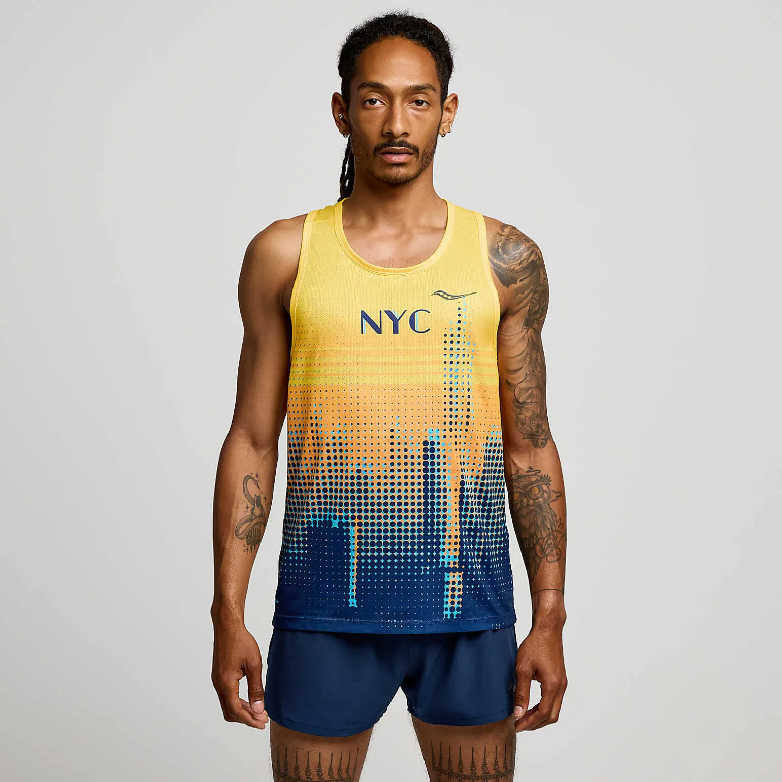 Saucony NYC Stopwatch Graphic Singlet NewYork2024 Best Sale