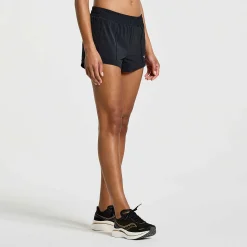 Saucony Outpace 3\" Short Black Flash Sale