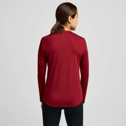 Saucony Peregrine Merino Long Sleeve Currant Outlet