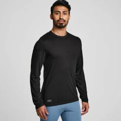 Saucony Peregrine Merino Long Sleeve Black Cheap