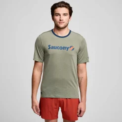 Saucony Stopwatch Graphic Short Sleeve BoughHeatherGraphic Online