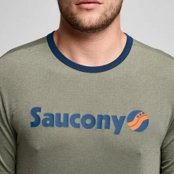 Saucony Stopwatch Graphic Short Sleeve BoughHeatherGraphic Online