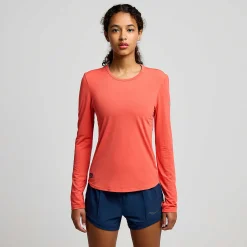 Saucony Stopwatch Long Sleeve CayenneHeather Best