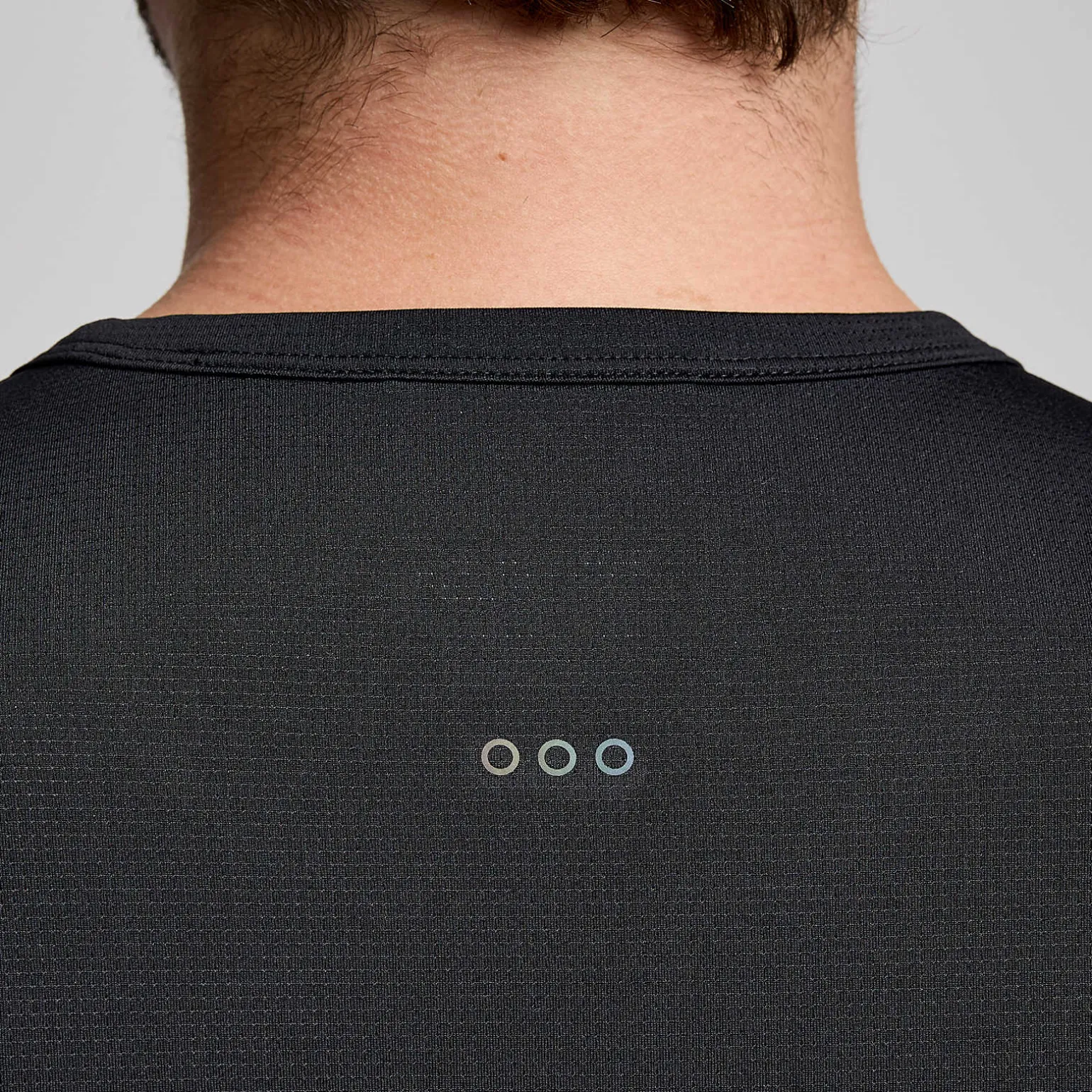 Saucony Stopwatch Short Sleeve Black Outlet